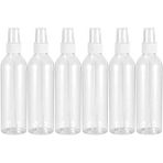 Cabilock Uzun Ömürlü 6 Adet 250 Ml Kozmetik Ambalaj Şişesi, Boş Sprey Şişesi, Pet Taşınabilir Sıvı Şişesi (Beyaz Püskürtme Başlığı Şeffaf Şişe)