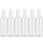 Cabilock Uzun ömürlü 6 adet 250 ml kozmetik ambalaj şişesi, boş sprey şişesi, PET taşınabilir sıvı şişesi (beyaz püskürtme başlığı ve şeffaf şişe)