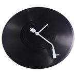 Cabilock Vinil Plak Duvar Saati Saatler Çift Küçük Dijital Saat Dijital Alarm Saati Duvar Büyük Siyah Saat Duvar Dekoru Vintage Modern Zamanlayıcı Müzikal Yüzyıl Retro Plastik Beyaz