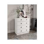 CABİNSE %100 MDF Soft Beyaz 4 Çekmeceli ŞİFONYER