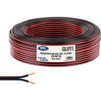 Cable Cable 100 Metre Hoparlör Elektrik ve Ses Kablosu Siyah Kordon 2x0.75