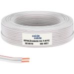 Cable Cable 2x0.75 Beyaz 100 mt Kordon Hoparlör Kablosu