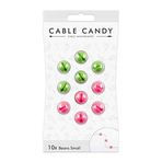Cable Candy - Kablo tutucu ve kablo kılavuzu - Small Beans Mix - Yeşil/Pembe