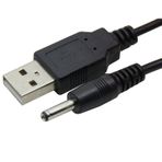 CABLEDECONN USB to DC 3,5 mm/1,35 mm 5 Volt DC jak güç kablosu