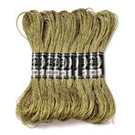 CABODYALS 10 yumak 12 ip 87,5 yarda sarı kahverengi nakış ipliği polyester kanaviçe ipliği parlak parlak düz polyester iplik Crewel iplik arkadaşlık bilekliği dikiş dokuma püsküller el işi için