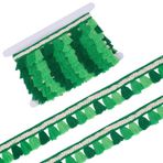 CABODYALS 5 m 1,5 {1} cm Yeşil Püsküllü Dantel Süslemeleri Dekoratif Püsküller Dantel Bandı Boho Etnik Stil Kumaş Süsleme Bantları Kıyafet Yapımı Ev Dekorasyonu El İşi Kendin Yap Dekorasyon Yastık