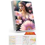 Cabuk Baskı A5 Boyutunda Ajanda Süresiz Haftalık Planlayıcı Defter (250 Adet Sticker Hediyeli) - Altın Pembe