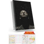 Cabuk Baskı A5 Boyutunda Ajanda Süresiz Haftalık Planlayıcı Defter (250 Adet Sticker Hediyeli) - Antrasit - Siyah