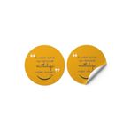 cabuk baskı Sticker Kuşe (4X4CM) Yuvarlak -bu Paketi Açmak Aşırı Derecede Mutluluğa Neden Olacaktır