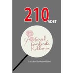 cabuk baskı Sticker Kuşe Yuvarlak Kesim Güzel Günlerde Kullanın Beyaz Çiçekli (3,8X3,8CM)