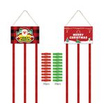 CaCaCook Keçe Noel kartı tutucu, duvara asmak için, 40 fotoğraf mandallı resim tutucu, resim çerçevesi, kolaj, dekorasyon, Noel kartları, fotoğraf kağıdı, el işi