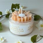 Cacagift Design Vanilla Blossom ( Vanilya Çiçeği) Kokulu Mum – Yumuşak Vanilya Aromalı Dekoratif Mum - 2 Adet