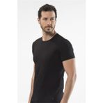 Cacharel 1305 O Yaka Kısa Kollu Erkek T-Shirt - Siyah - 2XL