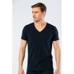 Cacharel 1306 Lacivert V Yaka Erkek T-shirt