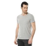Cacharel 1331 Gri Melanj Erkek O Yaka Likralı Kısa Kollu T-shirt