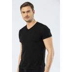 Cacharel 1402 V Yaka Erkek T-Shirt - Siyah