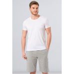 Cacharel 2169 Beyaz Erkek Modal O Yaka Slim Fit T-shirt