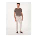 Cacharel Bej Carrot Fit Ekose %100 Keten Spor Pantolon 50298898-vr011