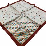 Cacharel Bordo Geometrik Desen Tivil İpek Eşarp 8273313-961