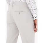 Cacharel Erkek Açık Gri Slim Fit Beli Bağcıklı Kanvas Pantolon 50284664-VR001 - 34 - 32