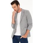 Cacharel Erkek Açık Gri Slim Fit Çizgili Yün Karışımlı Ceket 50284497-VR001 - 48 - 6 Drop