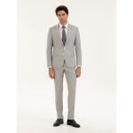 Cacharel Erkek Açık Gri Slim Fit Kareli Takım Elbise 50287888-VR001 - 54 - 6 Drop