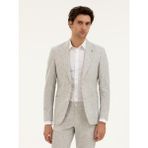 Cacharel Erkek Açık Gri Slim Fit Keten Karışımlı Ceket 50284616-VR001 - 6 Drop