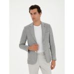 Cacharel Erkek Açık Gri Slim Fit Keten Karışımlı Spor Ceket 50284659-VR001 - 52 - 6 Drop