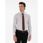 Cacharel Erkek Açık Gri Slim Fit Klasik Yaka Basic Gömlek 50304037-VR001 - 43