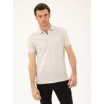Cacharel Erkek Açık Gri Slim Fit Polo Yaka Merserize T-shirt 50284769-VR001
