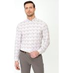 Cacharel Erkek Açık Kahverengi Slim Fit Uzun Kollu Gömlek 50248453-VR002