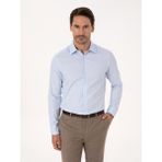 Cacharel Erkek Açık Mavi Slim Fit %100 Pamuk Klasik Yaka Oxford Gömlek 50318293-VR003 - 37