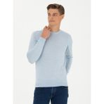 Cacharel Erkek Açık Mavi Slim Fit Bisiklet Yaka Triko Kazak 50270174-VR003