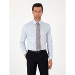 Cacharel Erkek Açık Mavi Slim Fit Non Iron Pamuk Karışımlı Klasik Gömlek 50305838-VR003 - 40