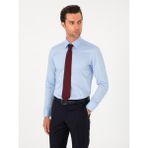 Cacharel Erkek Açık Mavi Slim Fit Pamuklu Klasik Gömlek 50311551-VR003 - 38
