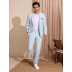 Cacharel Erkek Açık Mavi Slim Fit Smokin Damatlık 50266443-VR003 - 46 - 6 Drop