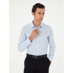 Cacharel Erkek Açık Mavi Slim Fit Uzun Kollu Gömlek 50303231-VR003 - 40