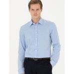 Cacharel Erkek Açık Mavi Slim Fit Uzun Kollu Klasik Gömlek 50273445-VR003 - 2XL