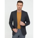 Cacharel Erkek Antrasit Slim Fit Yün Ceket 50242804-VR006 - 52 - 6 Drop