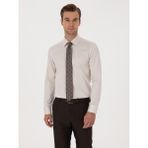 Cacharel Erkek Bej Slim Fit %100 Pamuk Klasik Gömlek 50318179-VR011 - 42