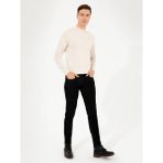 Cacharel Erkek Bej Slim Fit Çeyrek Balıkçı Yaka Basic Triko Kazak 50257712-VR011 - 2XL