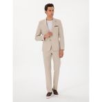 Cacharel Erkek Bej Slim Fit Çizgili Takım Elbise 50306885-VR011 - 6 Drop