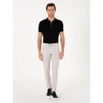 Cacharel Erkek Bej Slim Fit Gofreli Beli Bağcıklı Spor Pantolon 50305618-VR011 - 34