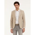 Cacharel Erkek Bej Slim Fit Kaşmir Ceket 50284775-VR011 - 52 - 6 Drop