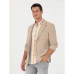 Cacharel Erkek Bej Slim Fit Spor Ceket 50264750-VR011 - 6 Drop - 60