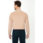 Cacharel Erkek Bej Slim Fit Uzun Kollu Gömlek 50245389-VR011