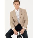 Cacharel Erkek Bej Slim Fit Yün Karışımlı Spor Ceket 50270156-VR011 - 46 - 6 Drop