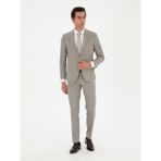 Cacharel Erkek Bej Slim Fit Yün Takım Elbise 50285134-VR011 - 6 Drop - 54