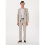 Cacharel Erkek Bej Slim Fit Yün Takım Elbise 50300462-VR011 - 54 - 6 Drop