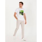 Cacharel Erkek Beyaz Bisiklet Yaka Slim Fit T-Shirt 50265888-VR013 - 3XL